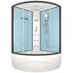 Душевая кабина Domani-Spa Vitality 120 high голубые стенки/прозрачное стекло с электрикой и гидромассажем DS01V1212HDbCl10