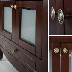 Комплект мебели ASB-Woodline Флоренция витраж 65 бук тироль массив ясеня