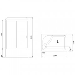 Душевая кабина Royal Bath RB8120BP5-BT-CH L