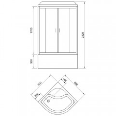 Душевая кабина Royal Bath RB90CK5-BT-CH