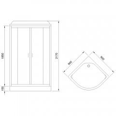 Душевая кабина Royal Bath RB90HK5-WT-CH