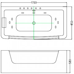 Ванна акриловая WeltWasser Bullen 170x85 WT