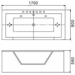 Ванна акриловая WeltWasser Konigs 170x80 WT