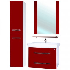 Тумба с раковиной Bellezza Рокко 80 подвесная красный (Santek)