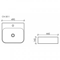 Раковина накладная Ceramica Nova Element CN5011