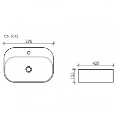 Раковина накладная Ceramica Nova Element CN5012