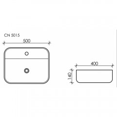 Раковина накладная Ceramica Nova Element CN5015