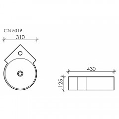 Раковина угловая Ceramica Nova Element CN5019