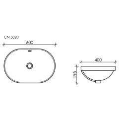Раковина врезная Ceramica Nova Element CN5020
