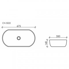 Раковина накладная Ceramica Nova Element CN5022