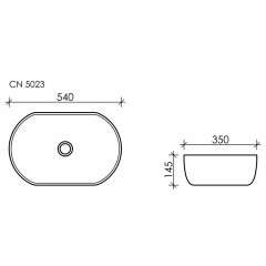 Раковина накладная Ceramica Nova Element CN5023