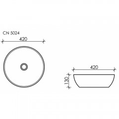 Раковина накладная Ceramica Nova Element CN5024