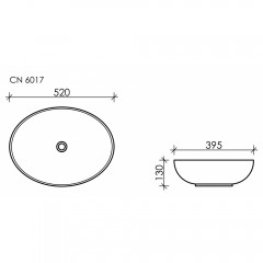 Раковина накладная Ceramica Nova Element CN6017