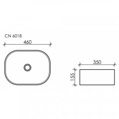 Раковина накладная Ceramica Nova Element CN6018