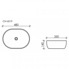 Раковина накладная Ceramica Nova Element CN6019