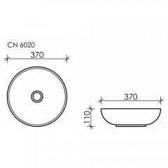 Раковина накладная Ceramica Nova Element CN6020
