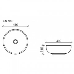 Раковина накладная Ceramica Nova Element CN6021