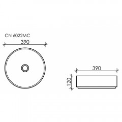 Раковина накладная Ceramica Nova Element CN6022MC