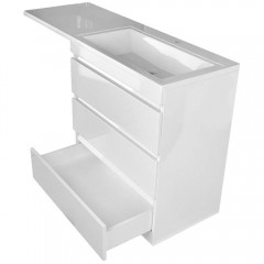 Тумба с раковиной Style Line ElFante Даллас 130 напольный белый (3 ящика) R