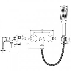 Смеситель для душа Lemark Ursus LM7203BL