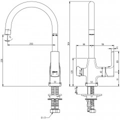 Смеситель для кухни Lemark Ursus LM7261BLR