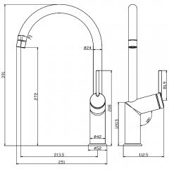 Смеситель для кухни Lemark Minima LM3805C