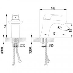 Смеситель для раковины Lemark Unit LM4546C