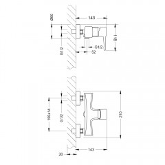 Смеситель для душа Lemark Evitta LM0503C