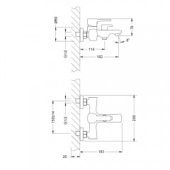 Смеситель для ванны Lemark Evitta LM0514C
