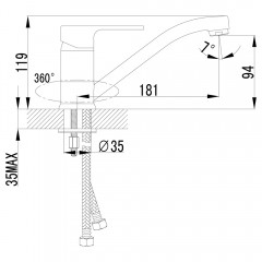 Смеситель для кухни Lemark Plus Grace LM1504C