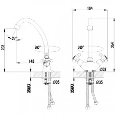 Смеситель для кухни Lemark Plus Harmony LM1404C