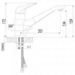 Смеситель для кухни Lemark Poseidon LM4204C