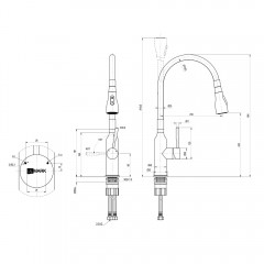Смеситель для кухни Lemark Expert LM5082S-Blue
