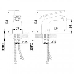 Смеситель для биде Lemark Melange LM4908CW