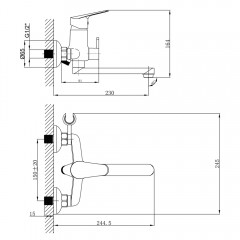 Смеситель универсальный Lemark Partner LM6513C
