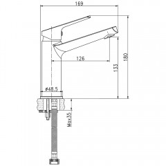 Смеситель для раковины Cersanit Flavis 63037