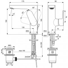 Смеситель для раковины Ideal Standard Cerafine BC703XG