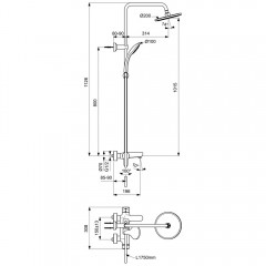 Душевая система Ideal Standard Cerafine BC525XG