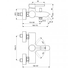 Смеситель для ванны Ideal Standard Ceraline BC199XG