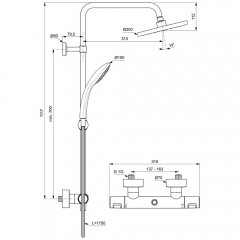 Душевая система Ideal Standard Ceratherm A7545XG