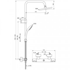 Душевая система Ideal Standard Ceratherm A7546XG