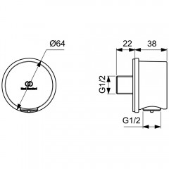 Шланговое подключение Ideal Standard IdealRain BC808XG