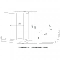 Душевая кабина Timo Ilma 902 Black L