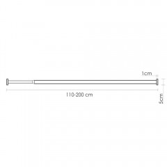 Карниз для ванной комнаты WasserKRAFT Dinkel SC-461120