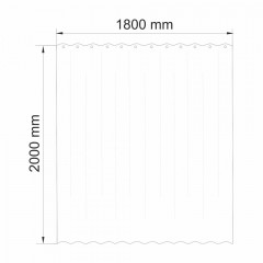 Шторка для ванной комнаты WasserKRAFT Rossel SC-57102