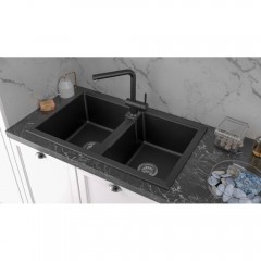 Мойка кухонная Paulmark Tandem PM238150-BL