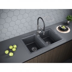 Мойка кухонная Paulmark Tandem PM238150-DG