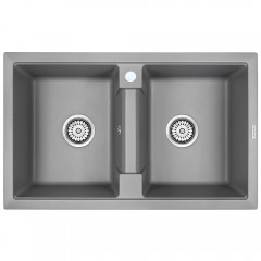 Мойка кухонная Paulmark Tandem PM238150-GRM