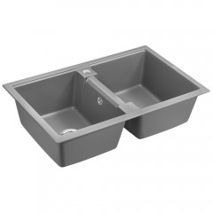 Мойка кухонная Paulmark Tandem PM238150-GRM