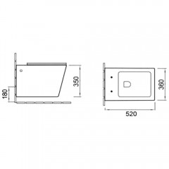 Инсталляция SantiLine SL-01 + унитаз SantiLine SL-5007 с сиденьем